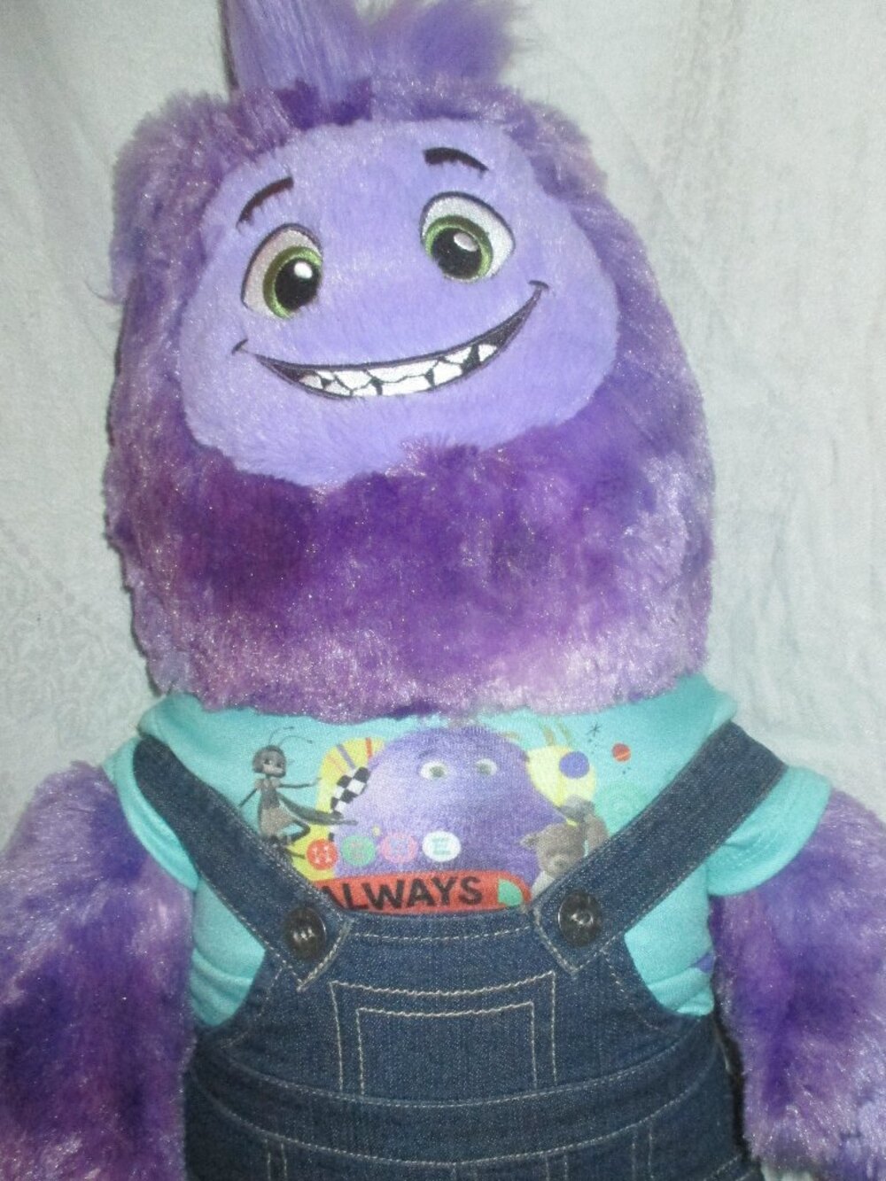 Build A Bear IF Imaginary Friend Purple Monster w/ Sound + clothing